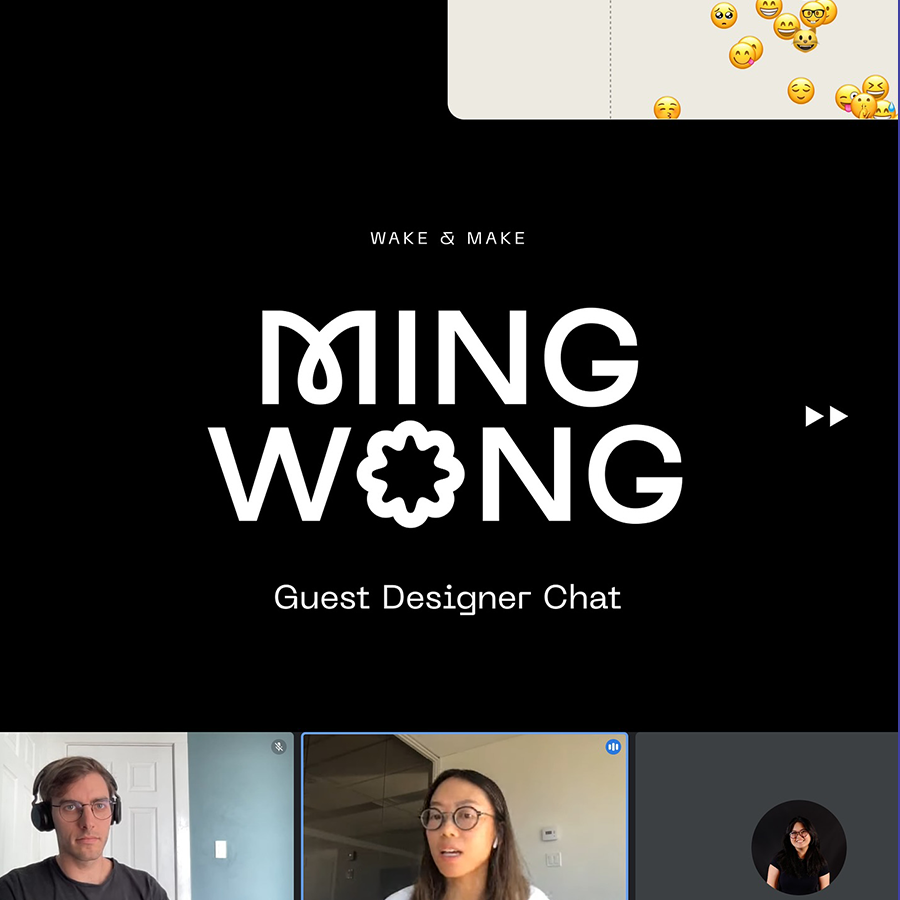 Screenshot of video call with participants listening to a lecture from Globe & Mail editorial designer Ming Wong